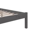 vidaXL Cadre de lit sans matelas gris bois massif 140x190 cm