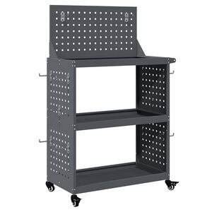 vidaXL Chariot à outils avec étagère Anthracite 65 x 35 x 111 cm