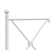 vidaXL T&ecirc;te de lit m&eacute;tal blanc 80 cm