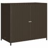 vidaXL Armoire de rangement de jardin marron 83x45x76cm r&eacute;sine tress&eacute;e