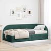 vidaXL Cadre de lit d'angle avec matelas 2 pcs Vert Velours
