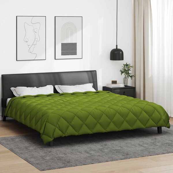 vidaXL Duvet d'hiver Vert 200 x 220 cm Microfibre