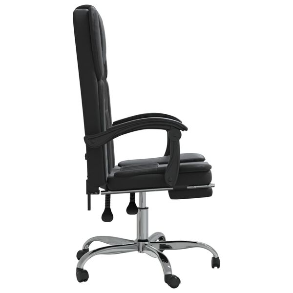 vidaXL Fauteuil inclinable de bureau noir similicuir