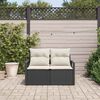 vidaXL Canapé de jardin avec coussin 120 x 62 x 69 cm polyrotin