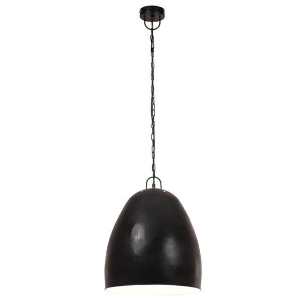 vidaXL Lampe suspendue industrielle 25 W Noir Rond 42 cm E27