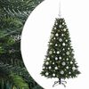 vidaXL Arbre de No&euml;l Artificiel avec Boule 120 cm 150 LED Blanc chaud