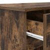 vidaXL Bureau avec porte Ch&ecirc;ne fum&eacute; 140 x 49 x 76 cm Bois d'ing&eacute;nierie