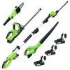 vidaXL Set outils &eacute;lectriques jardin sans fil 4pcs chargeurs/batteries