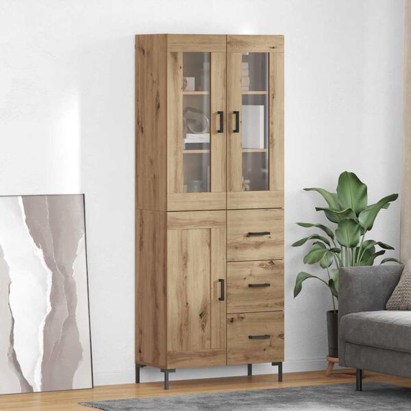 vidaXL Haut Armoire 2 pcs Ch&ecirc;ne artisanal Bois d'ing&eacute;nierie