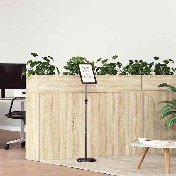 vidaXL Pr&eacute;sentoirs de salon Noir 25 x 25 x 125 cm Aluminium