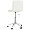 vidaXL Chaises pivotantes &agrave; manger lot de 2 blanc similicuir
