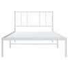 vidaXL Cadre de lit m&eacute;tal sans matelas et t&ecirc;te de lit blanc 100x190 cm