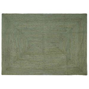 vidaXL Tapis de zone Vert olive 160 x 230 cm Jute