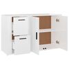 vidaXL Buffet Blanc brillant 100x33x59,5 cm Bois d'ingénierie