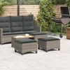 vidaXL Tabourets jardin coussins 2 pcs gris 55x55x36 cm résine tressée