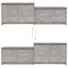 vidaXL Meuble TV gris b&eacute;ton 146,5x35x50 cm bois d'ing&eacute;nierie
