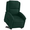 vidaXL Fauteuil inclinable &eacute;lectrique vert fonc&eacute; velours