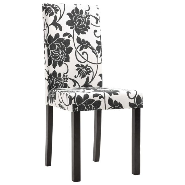 vidaXL Chaises &agrave; manger lot de 2 noir tissu