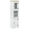 vidaXL Cabinet de salle de bain Blanc 50 x 40 x 185 cm Pin massif