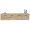 vidaXL Armoires murales 2 pcs Ch&ecirc;ne sonoma 80x35x36,5 cm Bois