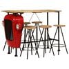 vidaXL Ensemble de bar 7 pcs bois de manguier massif