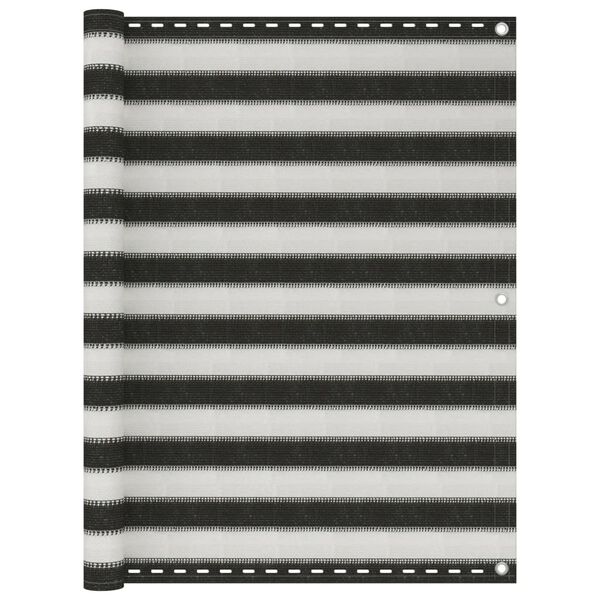 vidaXL Écran de balcon PEHD 120x300 cm Anthracite et blanc