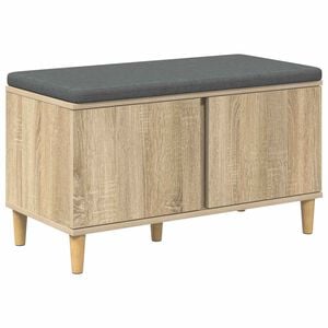 vidaXL Banc d'entr&eacute;e avec coussin Ch&ecirc;ne Sonoma 80 x 38 x 46 cm