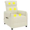 vidaXL Fauteuil de massage électrique Crème Similicuir