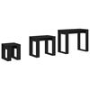 vidaXL Tables gigognes 3 pcs Ch&ecirc;ne noir Bois d'ing&eacute;nierie