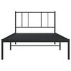 vidaXL Cadre de lit métal sans matelas avec tête de lit noir 107x203cm