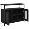 vidaXL Buffet Ch&ecirc;ne noir 100 x 35 x 80 cm Bois d'ing&eacute;nierie