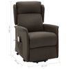 vidaXL Fauteuil de massage Marron foncé Tissu