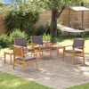 vidaXL Ensemble de canap&eacute; de jardin 6 pcs Marron Bois d'Acacia Massif