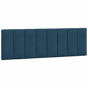 vidaXL Coussin de t&ecirc;te de lit Hanko bleu 160 cm velours