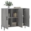 vidaXL Buffet sonoma gris 90x34x80 cm bois d'ing&eacute;nierie