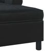 vidaXL Chaise longue avec coussin Noir 91 x 157 x 91 cm Velours