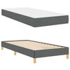vidaXL Lit &agrave; ressorts avec matelas Gris fonc&eacute; 90 x 200 cm tissu