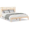 vidaXL Cadre de lit extra long sans matelas 160x210 cm bois massif