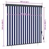vidaXL Store roulant d'ext&eacute;rieur 160x250 cm Bleu et blanc