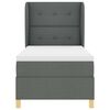 vidaXL Lit &agrave; ressorts avec matelas gris fonc&eacute; 90x190 cm Gris fonc&eacute;