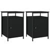 vidaXL Tables de chevet 2 pcs noir 40x42x60 cm bois d'ing&eacute;nierie