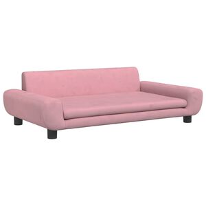 vidaXL Canap&eacute; pour enfants rose 100x54x33 cm velours