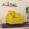 vidaXL Fauteuil Jaune 60 cm Velours