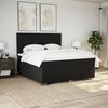 vidaXL Sommier &agrave; lattes de lit avec matelas Noir 180x200 cm Tissu