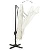 vidaXL Parasol de jardin d&eacute;port&eacute; avec double plateau 300 x 300 cm Sable