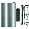 vidaXL Cl&ocirc;ture avec poteau Vert 0,6 x 25 m Acier et PVC