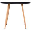 vidaXL Table de salle à manger Noir et chêne 90x73,5 cm MDF