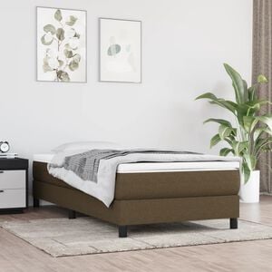 vidaXL Matelas de lit &agrave; ressorts ensach&eacute;s fermet&eacute; moyenne Marron fonc&eacute; 80x200x20 cm