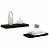 vidaXL &Eacute;tag&egrave;re murale flottante 2 pcs Noir brillant 50x23x3,8 cm MDF