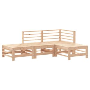 vidaXL Salon de jardin 4 pcs bois massif de pin